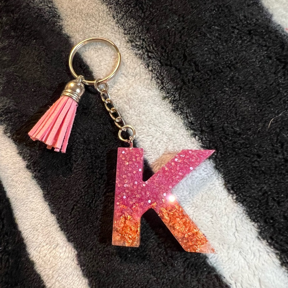 Keychain Resin Letter “K”